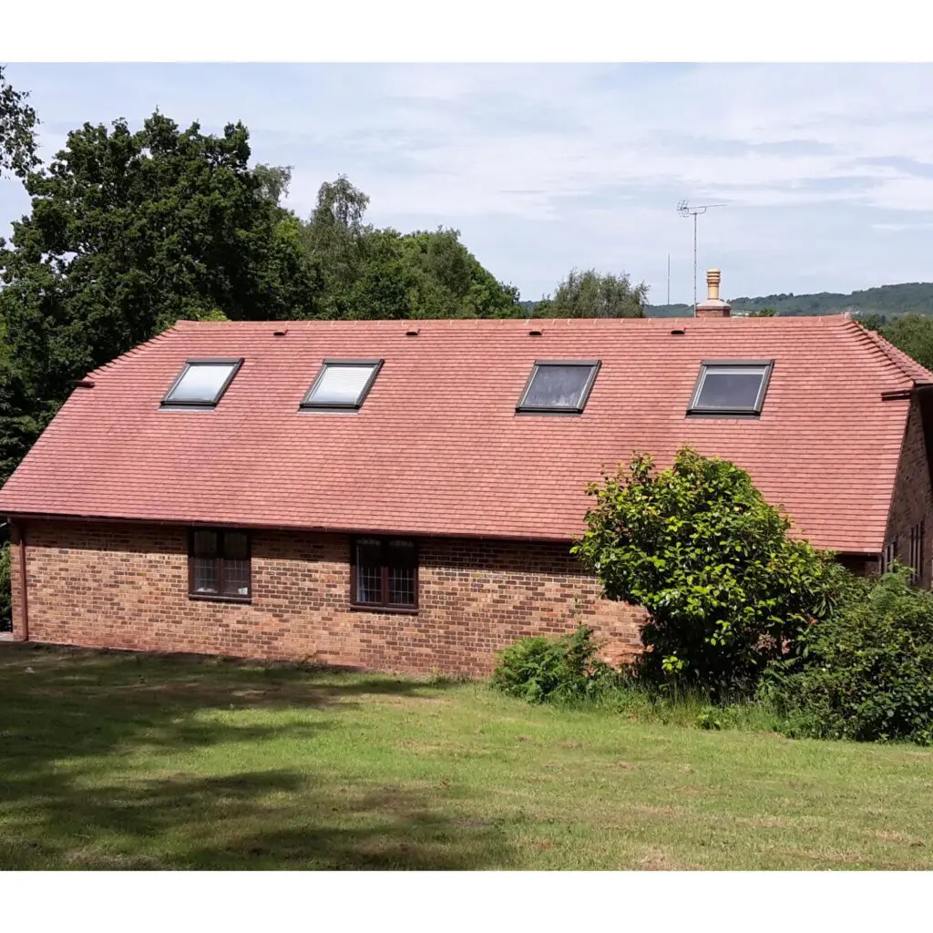 roof cleaning before and after picture